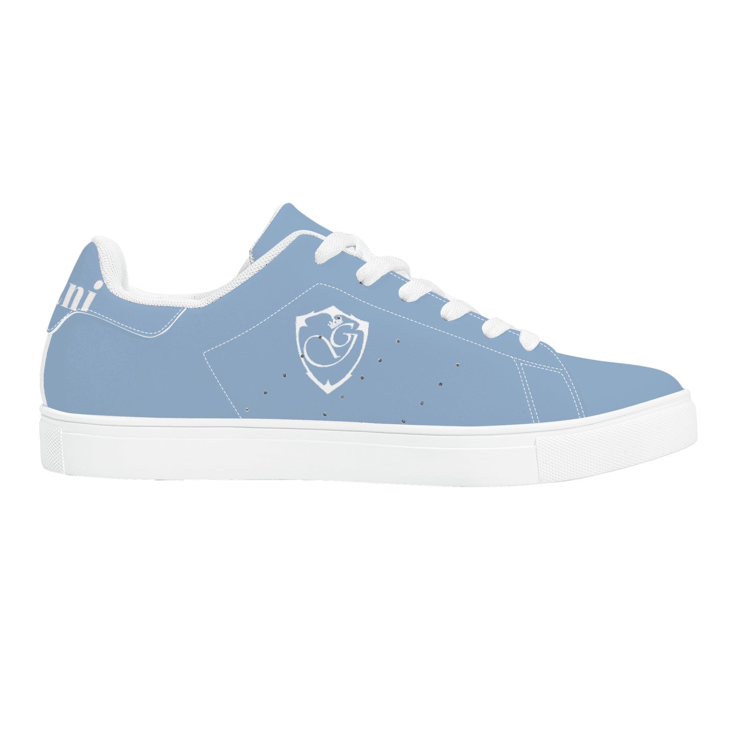 gorgani classic Low-Top Leather Sneakers - White and powder