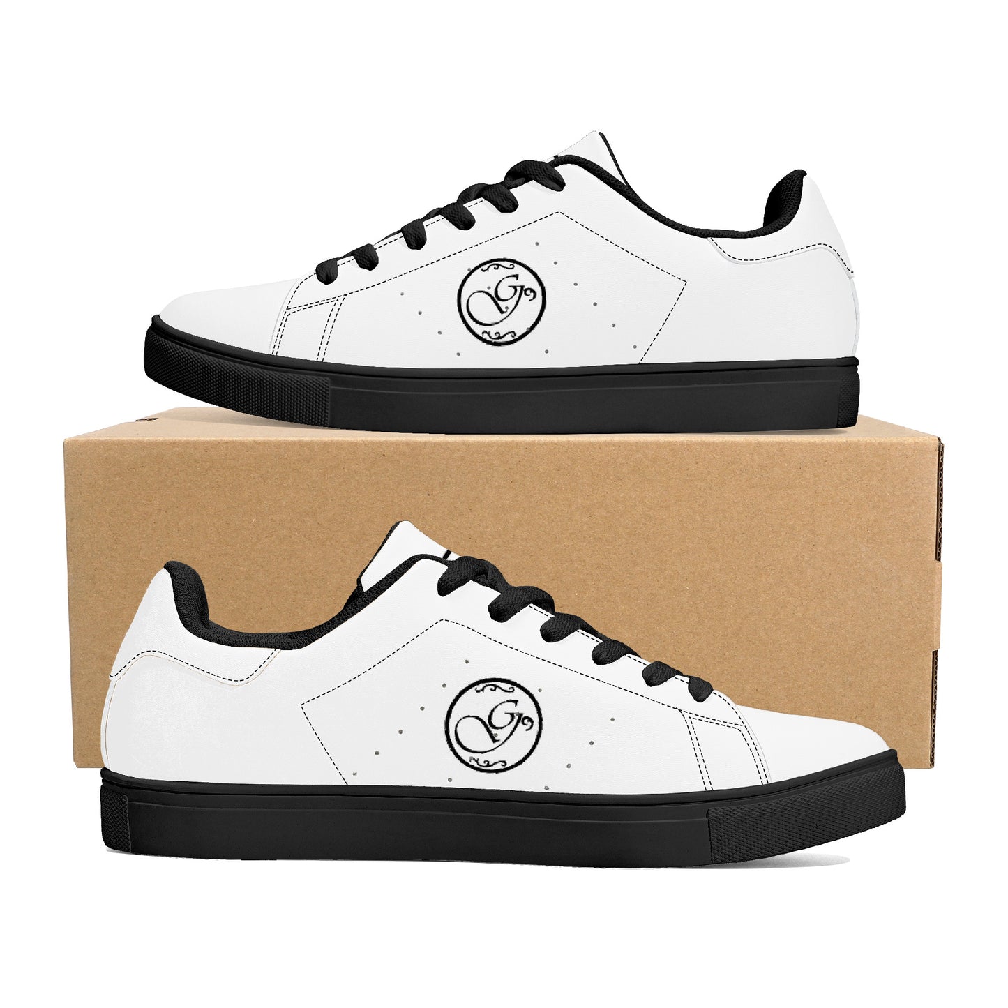 Gorgani D27 Low-Top Sneakers - Black and white