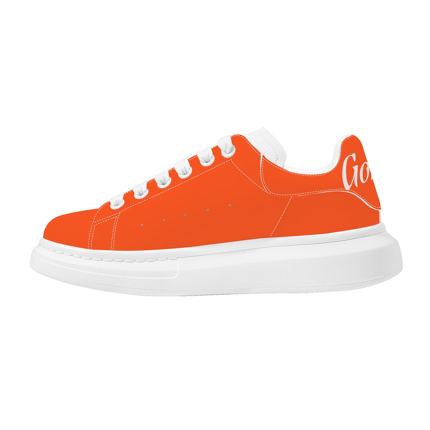 Gorgani D69 Heighten Low Top Shoes - White and orange