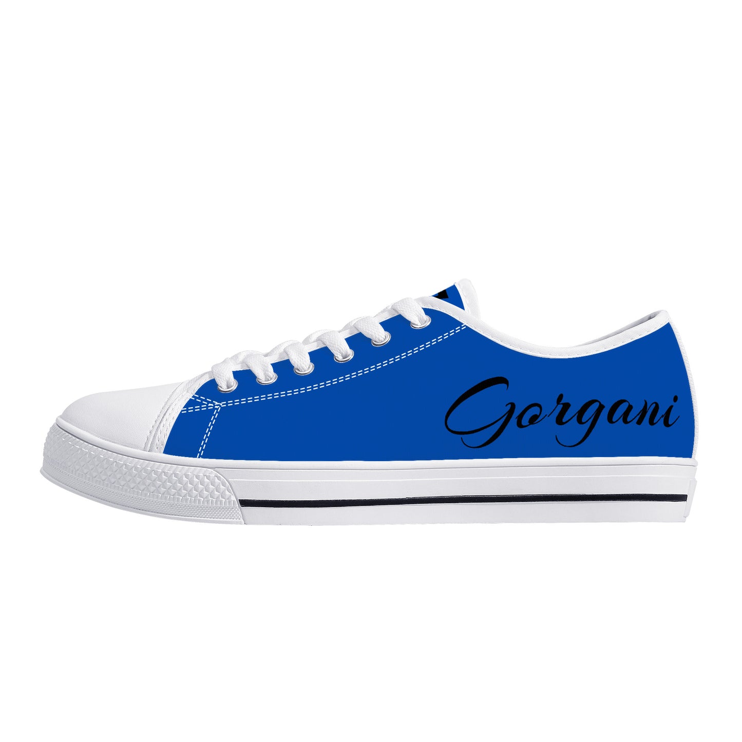 Gorgani Low-Top Canvas Shoes - White n blue