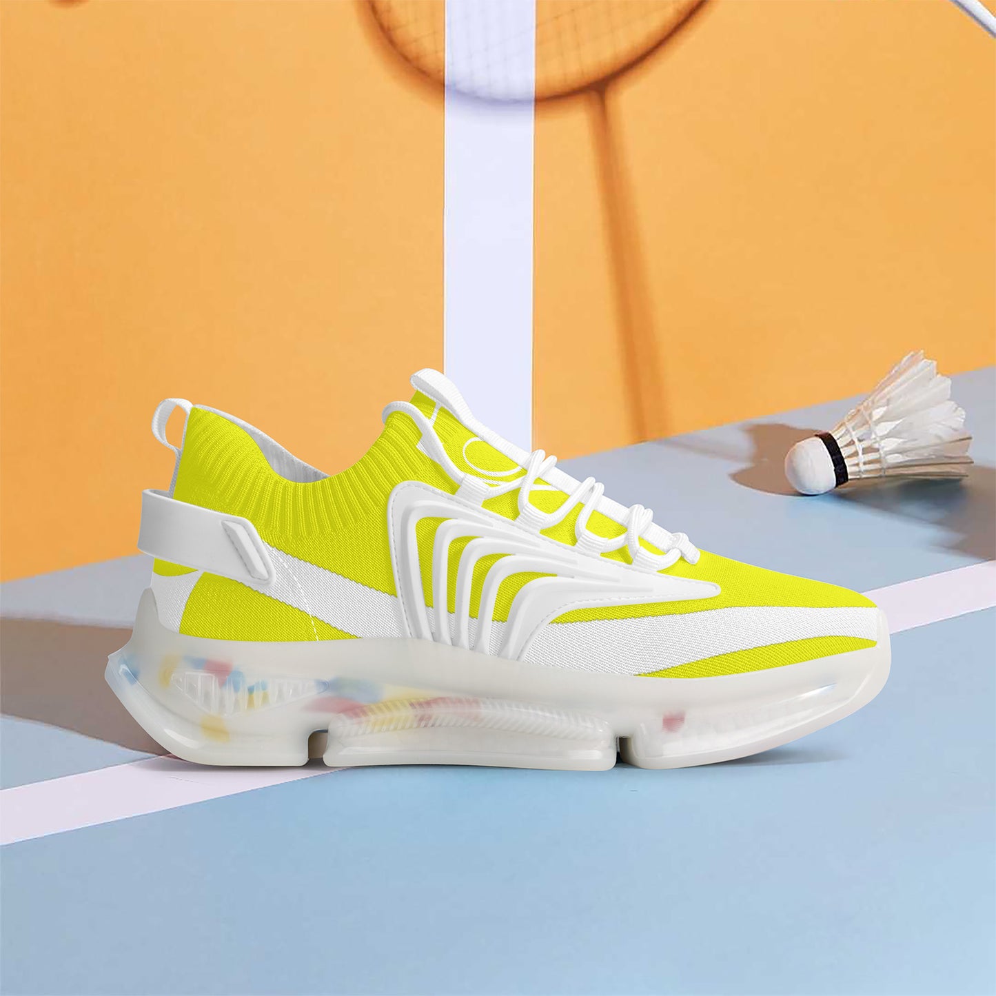 Air Max React Sneakers - White and yellow