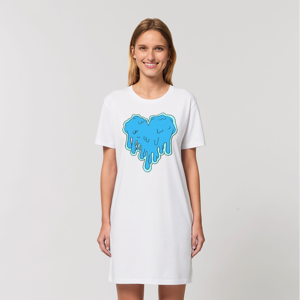 benzo heart Organic T-Shirt Dress