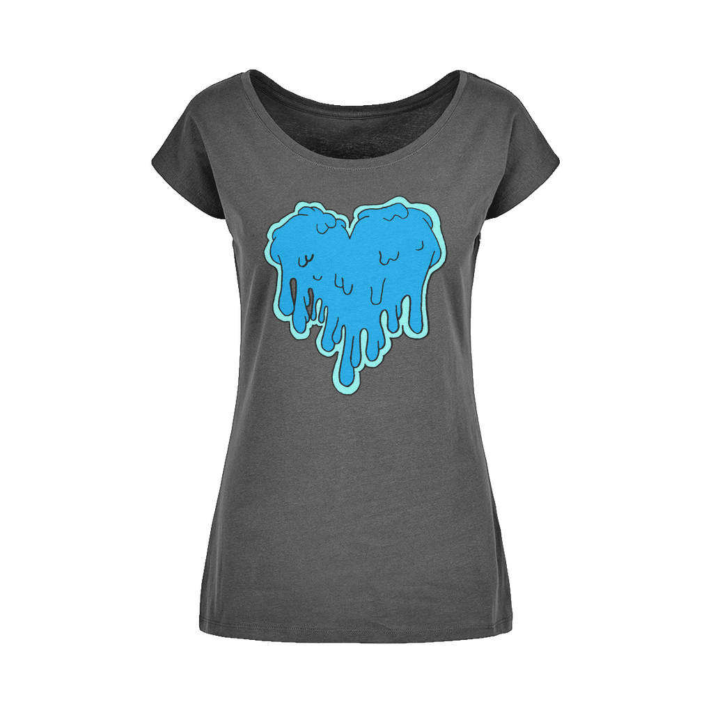 benzo heart Wide Neck Womens T-Shirt XS-5XL