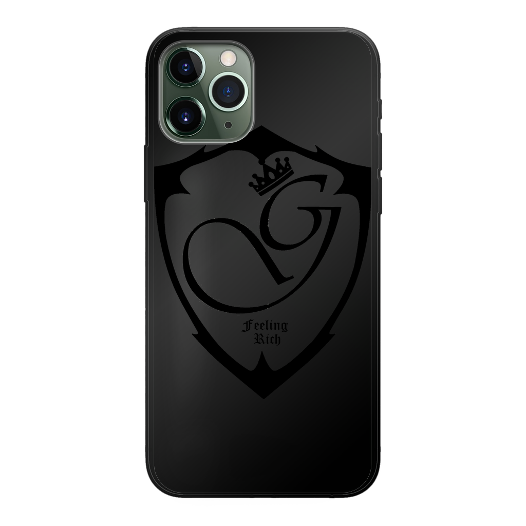 Feeling rich Back Printed Black Soft Phone Case