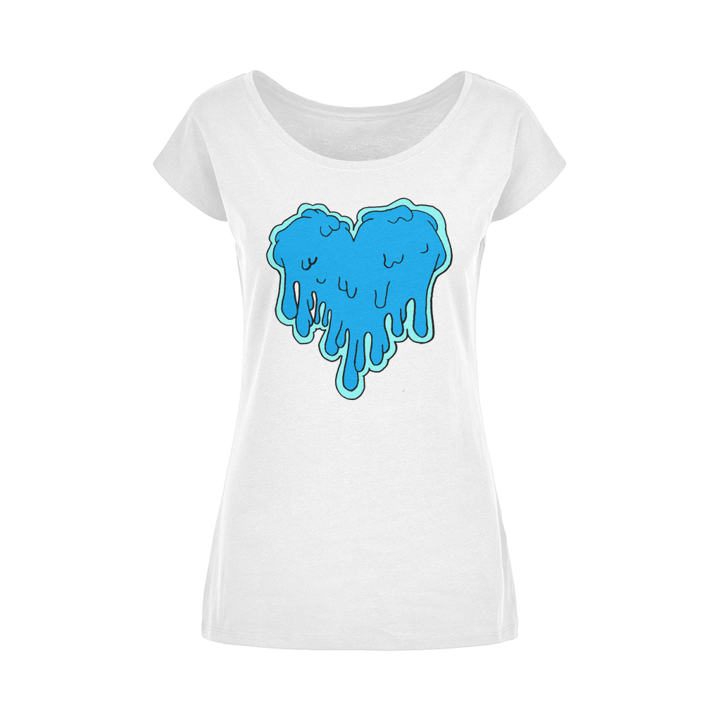 benzo heart Wide Neck Womens T-Shirt XS-5XL