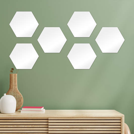 benzo heart Hexagon Wall Tiles Set of 6