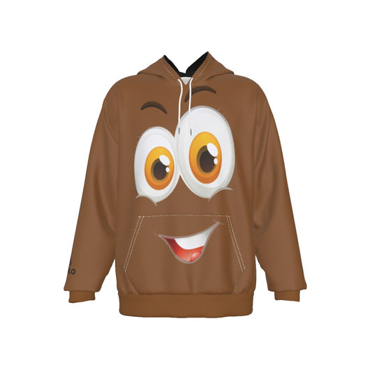demilo smiley face  Men's Heavy Fleece Raglan Hoodie