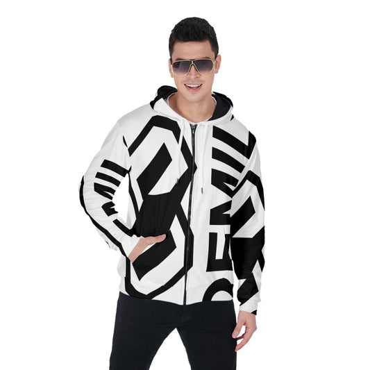 Demilo by Gorgani logo Zip Up Hoodie With Pocket
