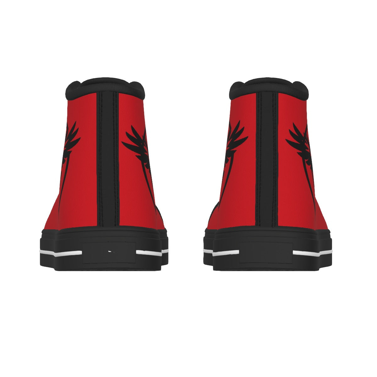 Gorgani Men's Black Sole Canvas Shoes red