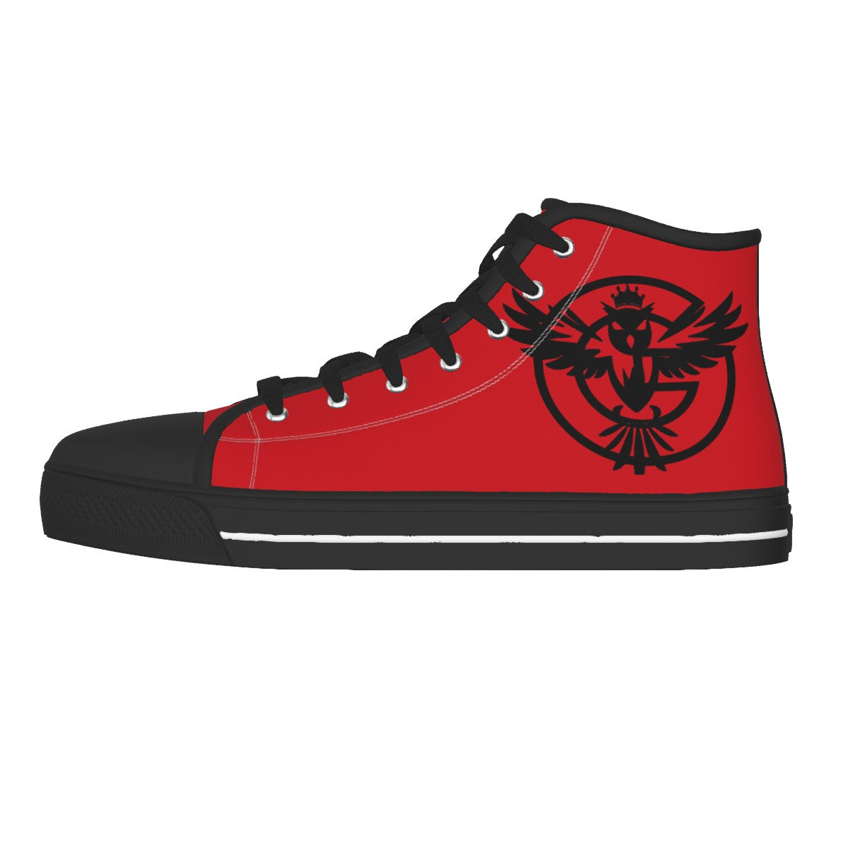 Gorgani Men's Black Sole Canvas Shoes red