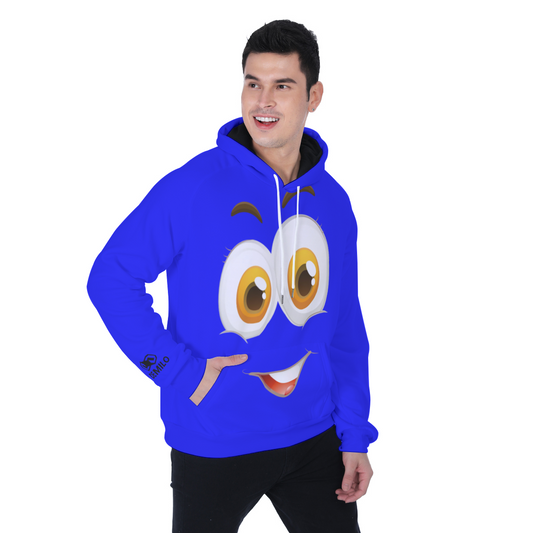 demilo smiley face Men's Heavy Fleece Raglan Hoodie