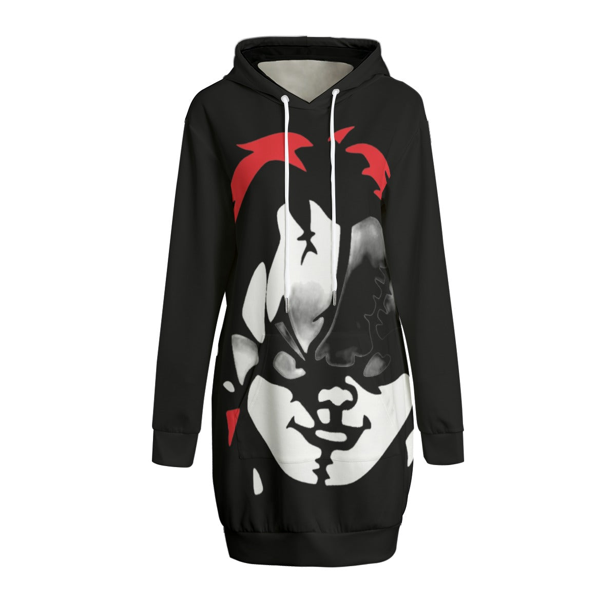 Gorgani horror Print Women's Long Hoodie  dress| Interlock