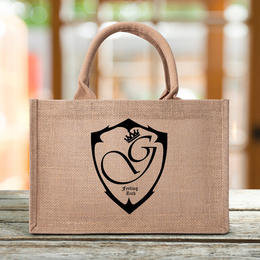 Gorgani Brown Jute Burlap Tote Bags