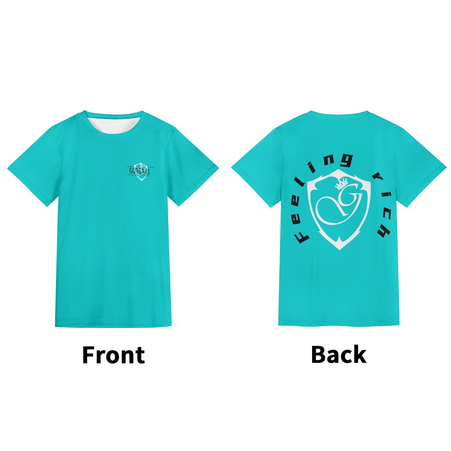 Gorgani Adult Short Sleeve T-shirt Turquoise