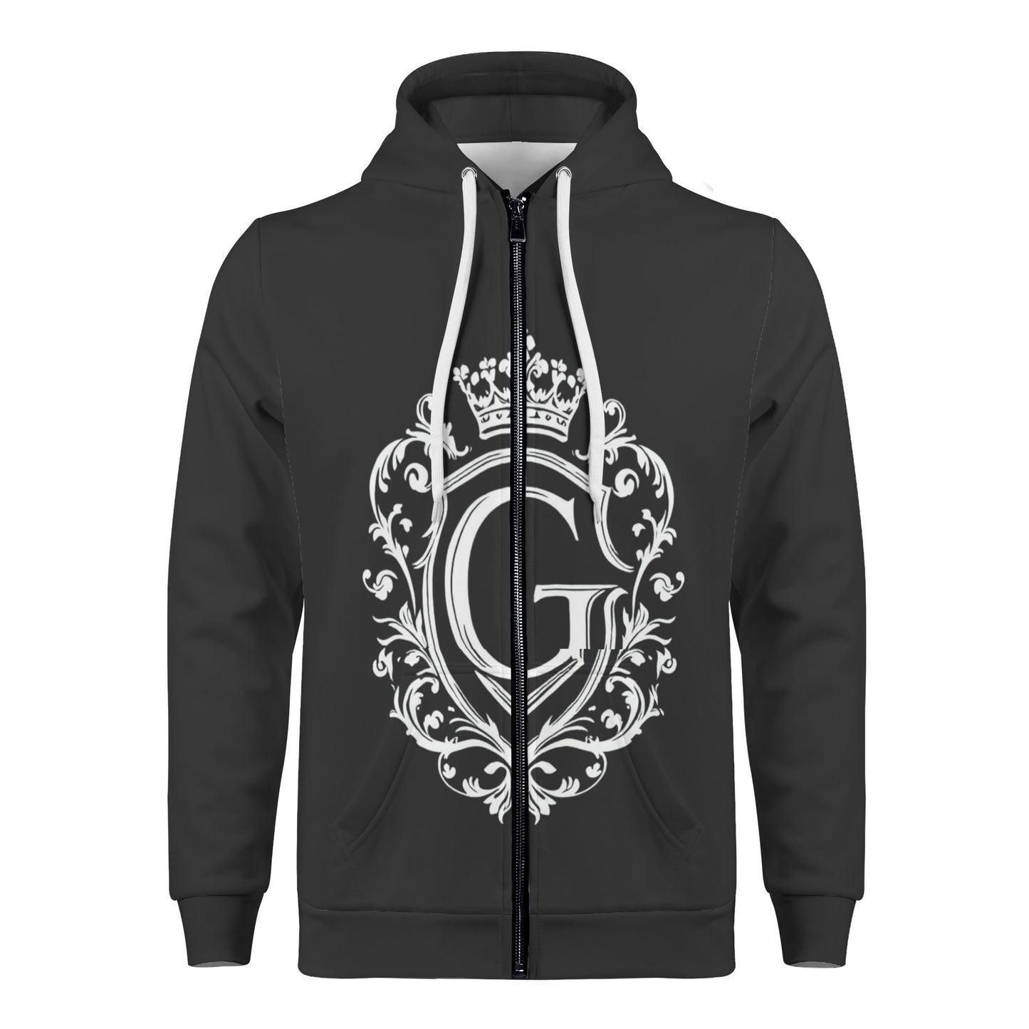 Gorgani logo Print Classic Zip Up Hoodie Warm Jacket