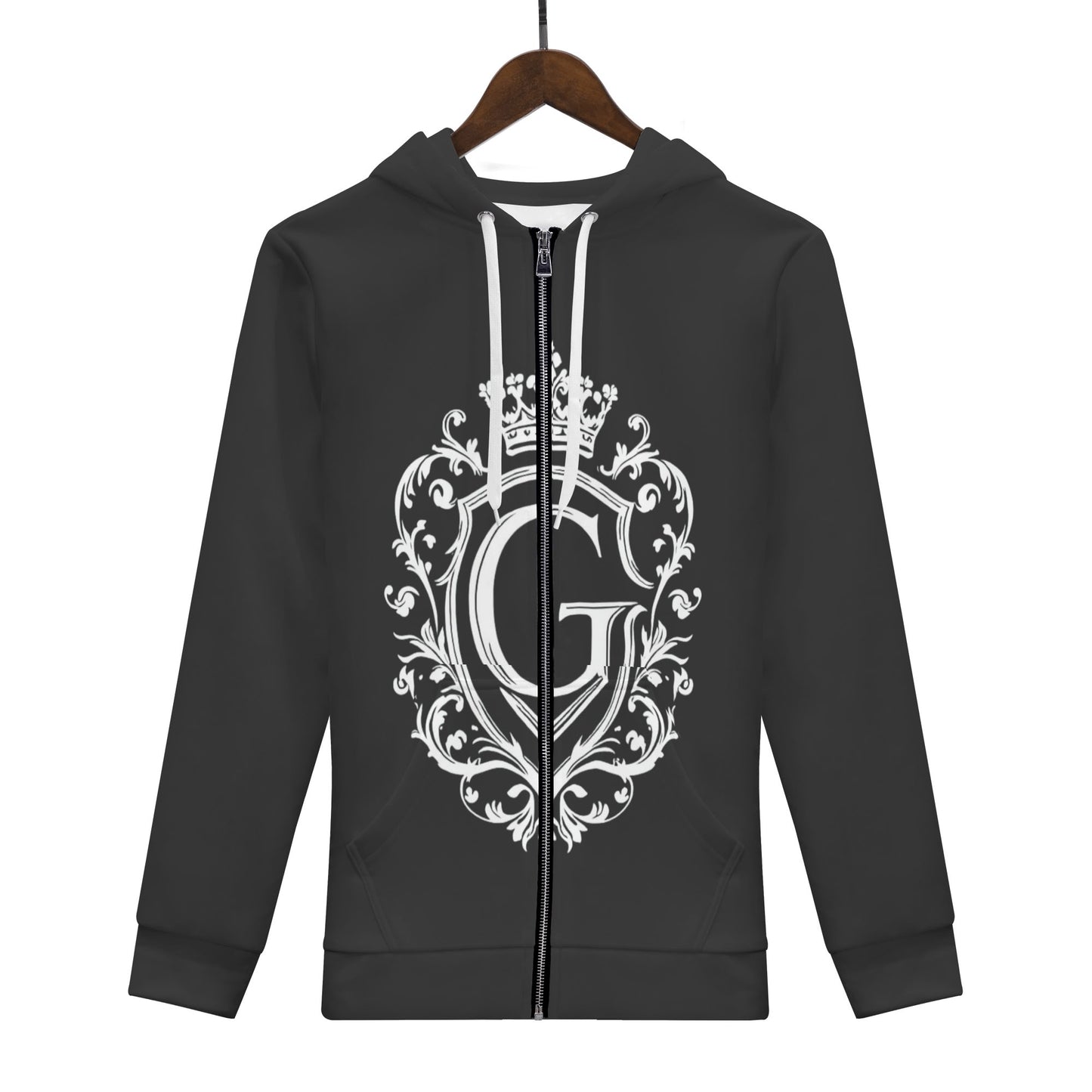 Gorgani logo Print Classic Zip Up Hoodie Warm Jacket
