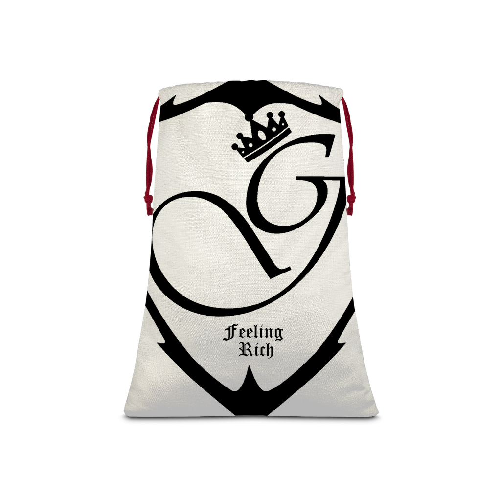 Feeling rich Sublimation Linen Drawstring Sack