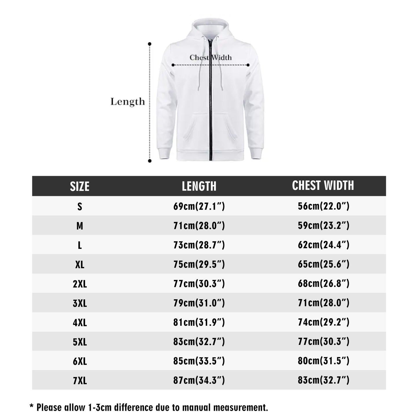 Gorgani logo Print Classic Zip Up Hoodie Warm Jacket