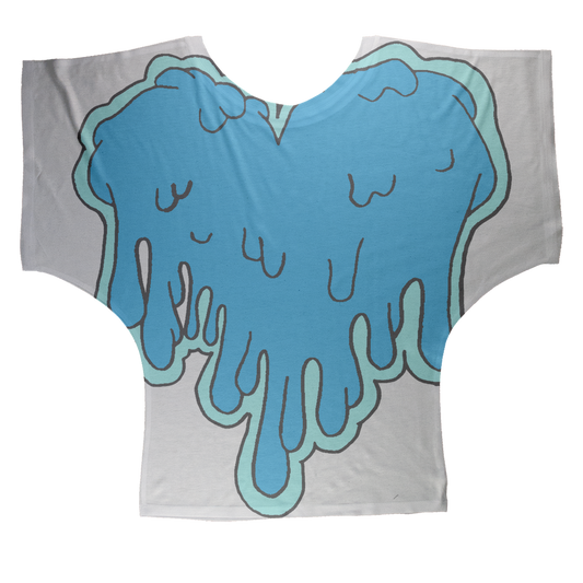 benzo heart Sublimation Batwing Top