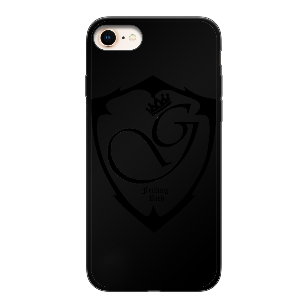 Feeling rich Back Printed Black Soft Phone Case