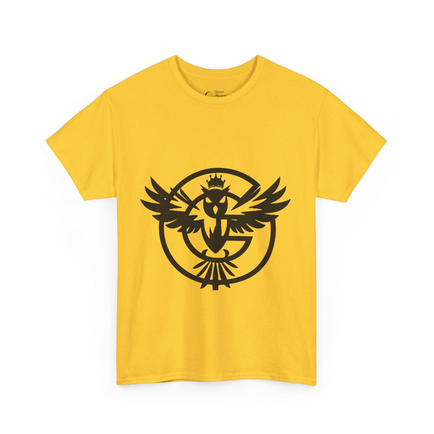 Gorgani Unisex Heavy Cotton Tee - Stylish Bird Graphic Tee for Casual Vibes