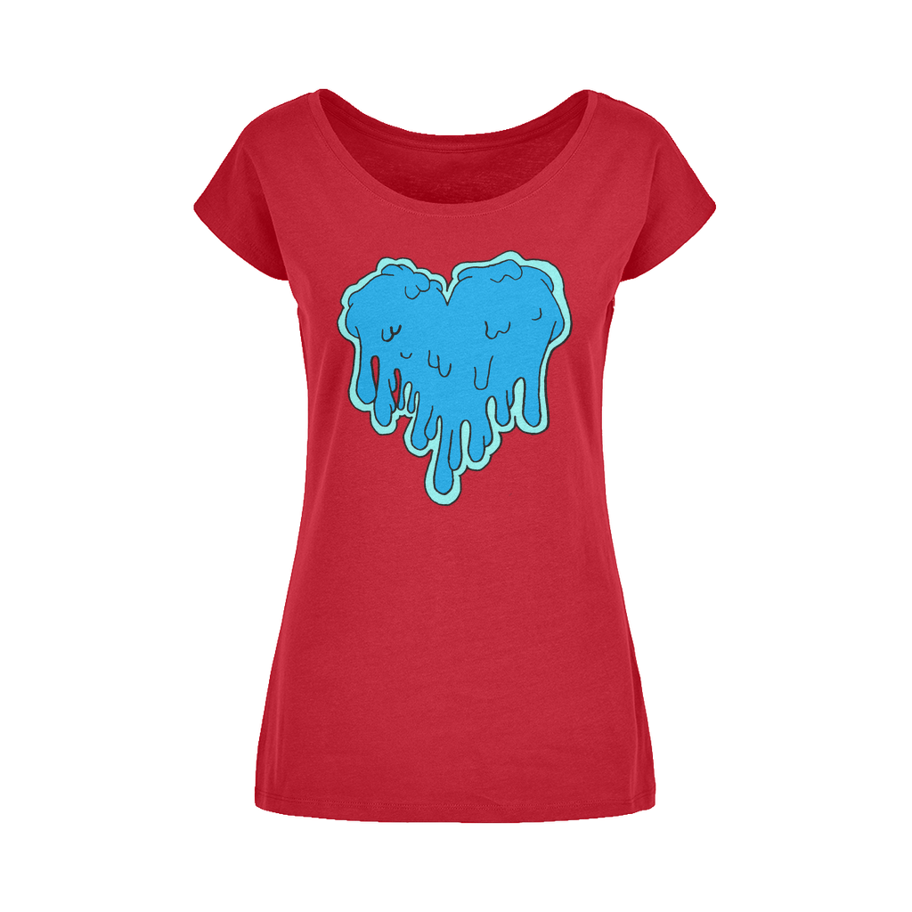 benzo heart Wide Neck Womens T-Shirt XS-5XL