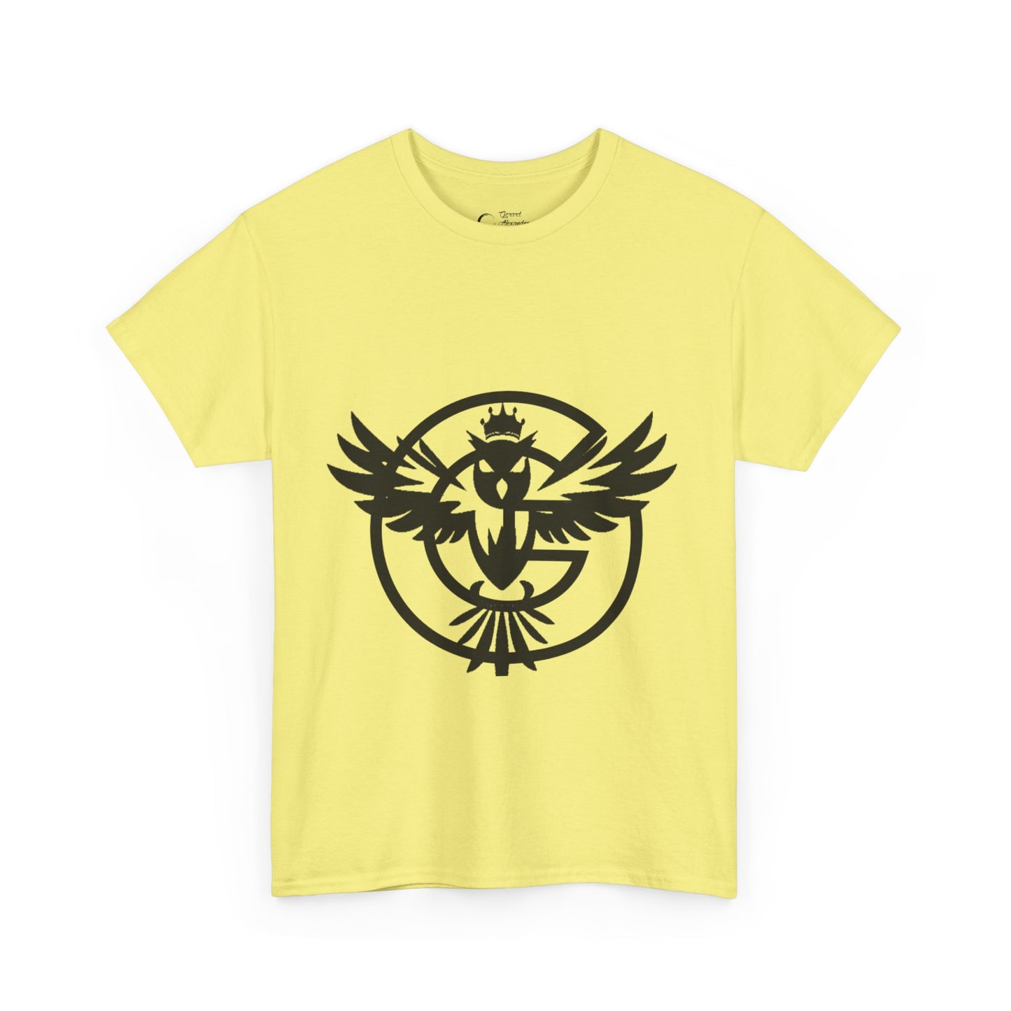 Gorgani Unisex Heavy Cotton Tee - Stylish Bird Graphic Tee for Casual Vibes