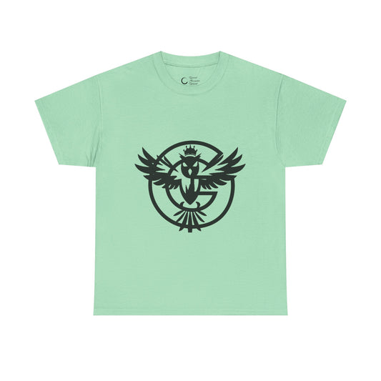 Gorgani Unisex Heavy Cotton Tee - Stylish Bird Graphic Tee for Casual Vibes