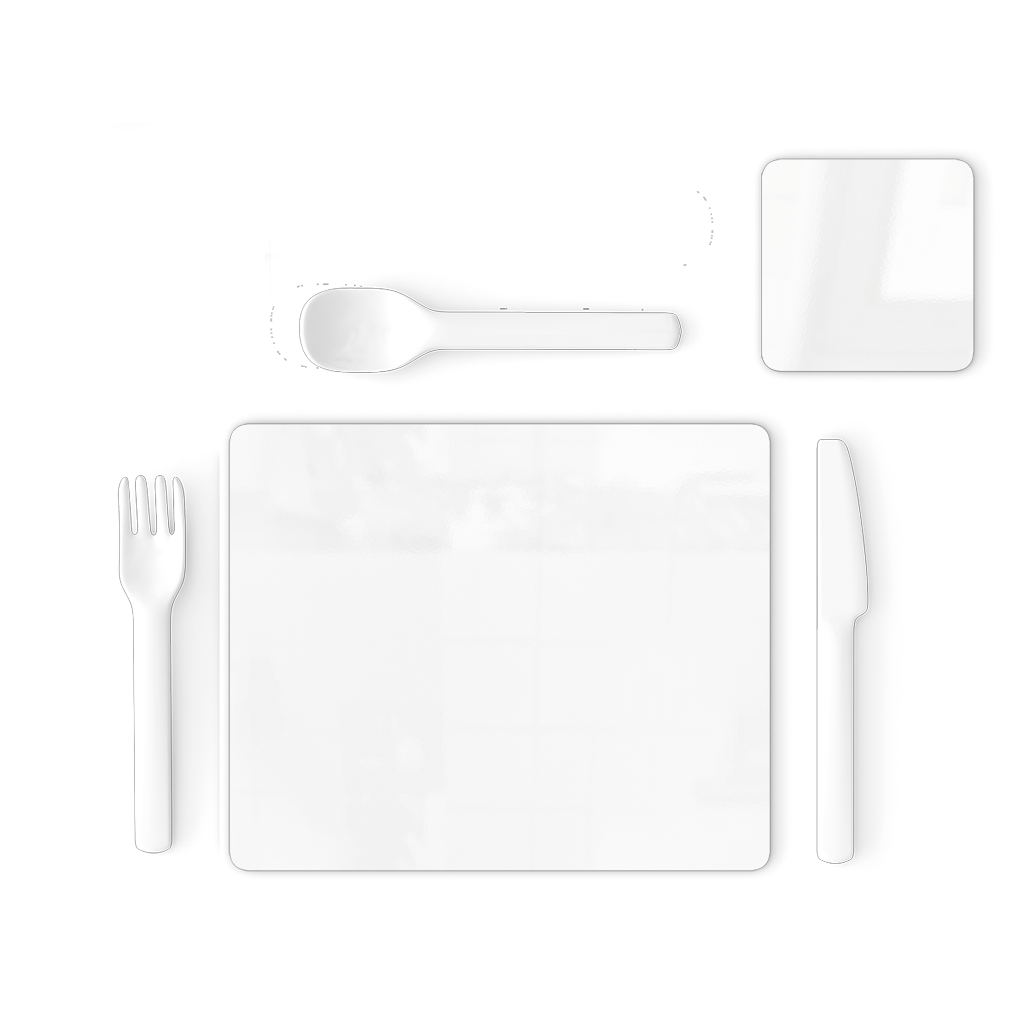 benzo heart Single Placemat and Coaster Set