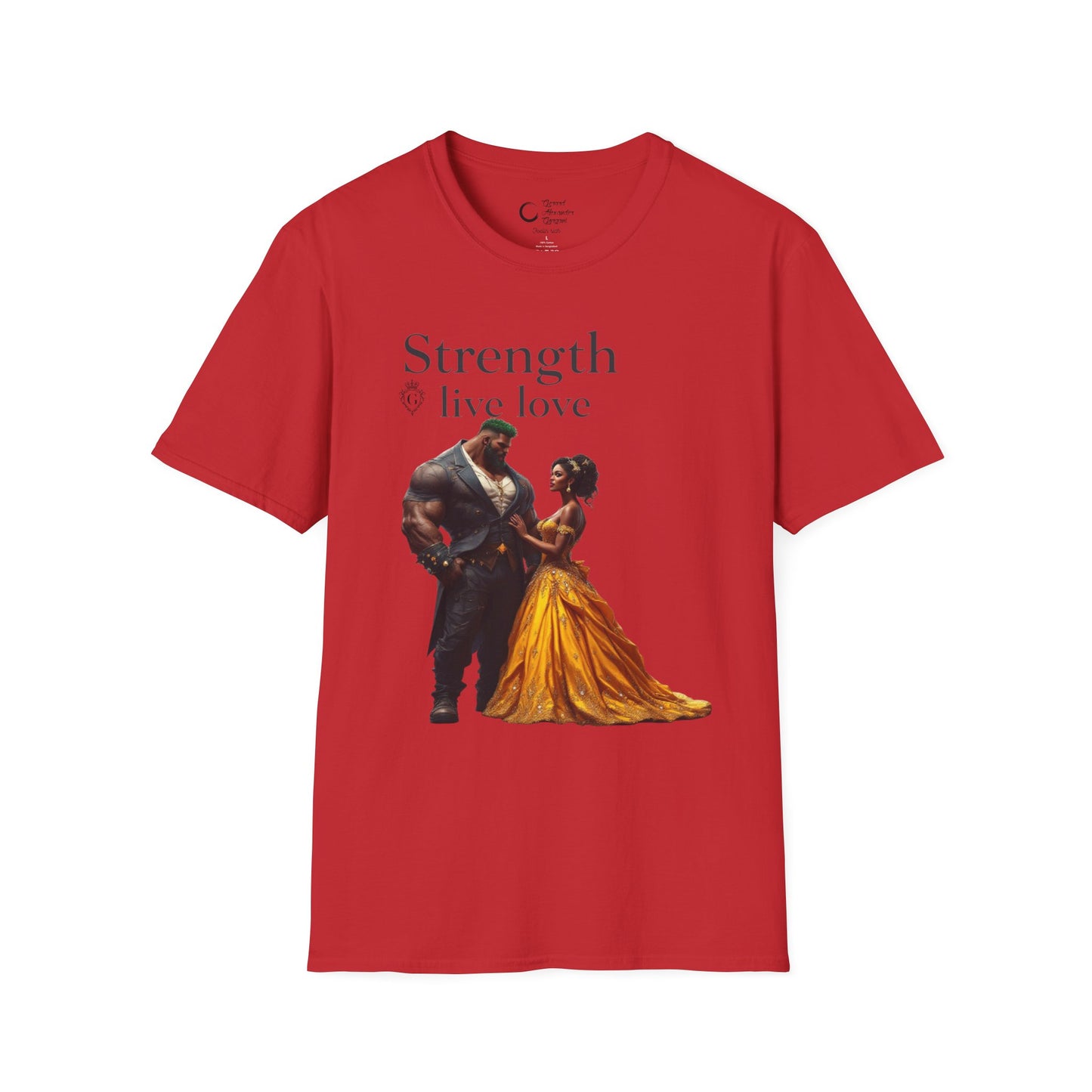 Strength Live Love by G.A.Gorganin Unisex Softstyle T-Shirt - Inspirational Graphic Tee
