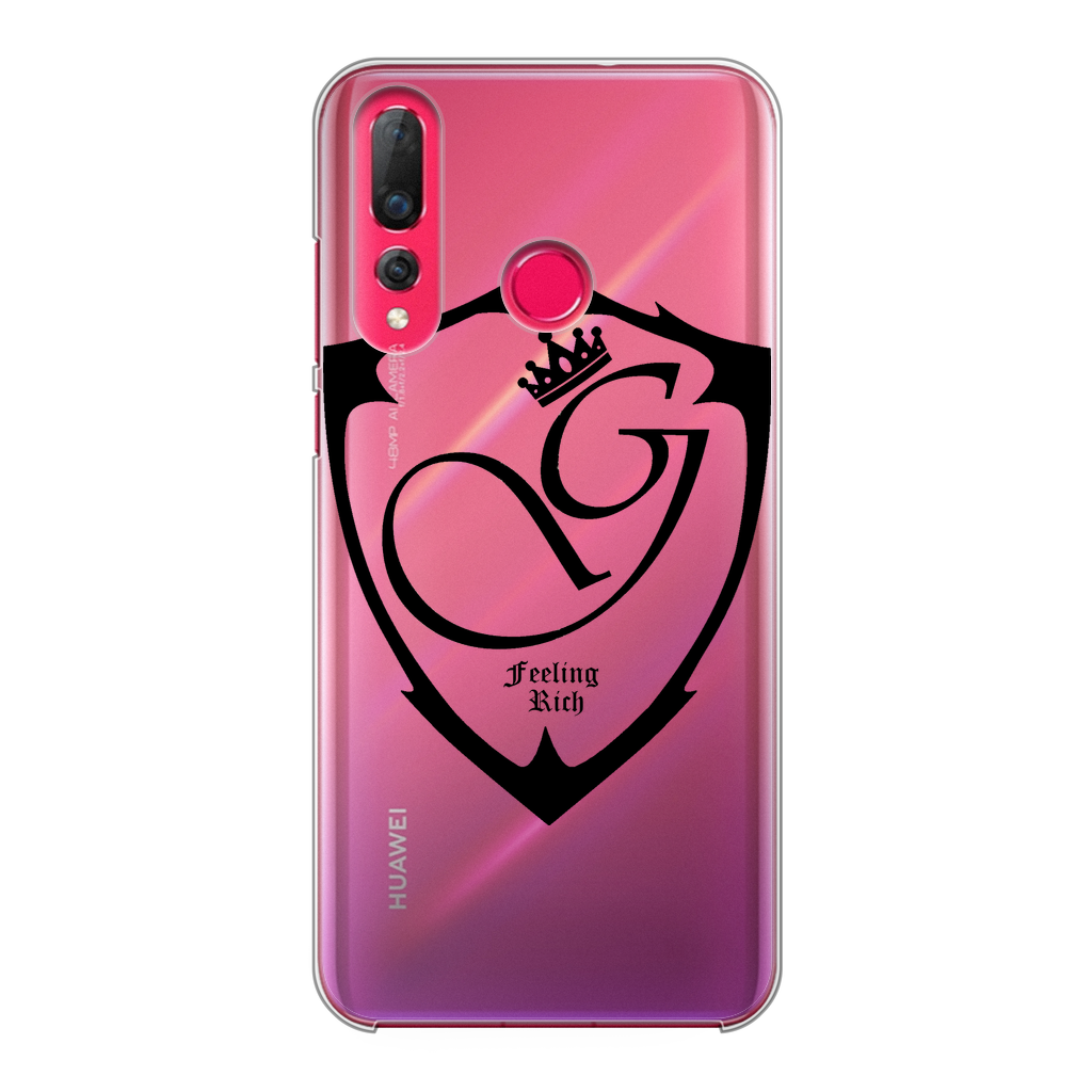 Feeling rich Back Printed Transparent Hard Phone Case