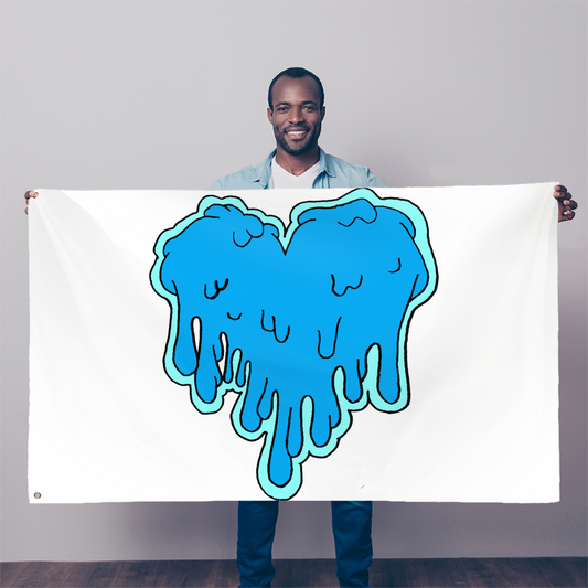benzo heart Sublimation Flag