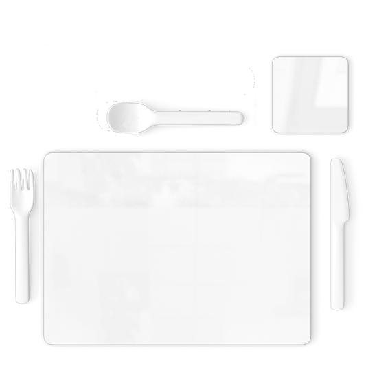 benzo heart Single Placemat and Coaster Set
