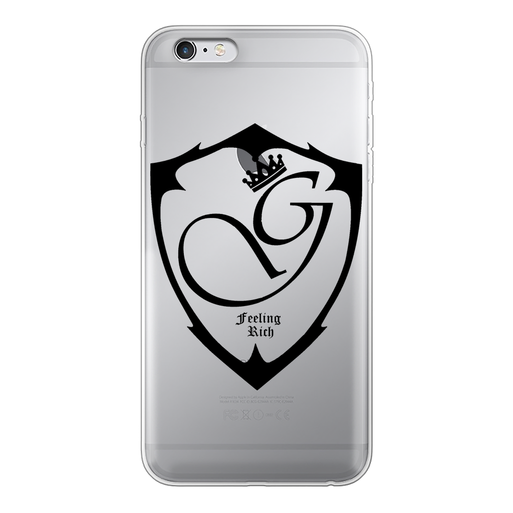 Feeling rich Back Printed Transparent Hard Phone Case