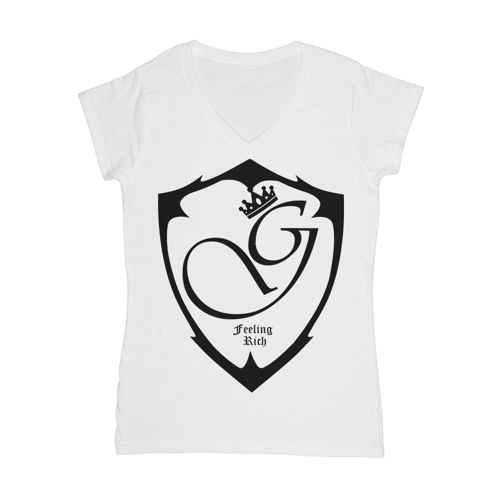 Feeling rich Classic Women's V-Neck T-Shirt