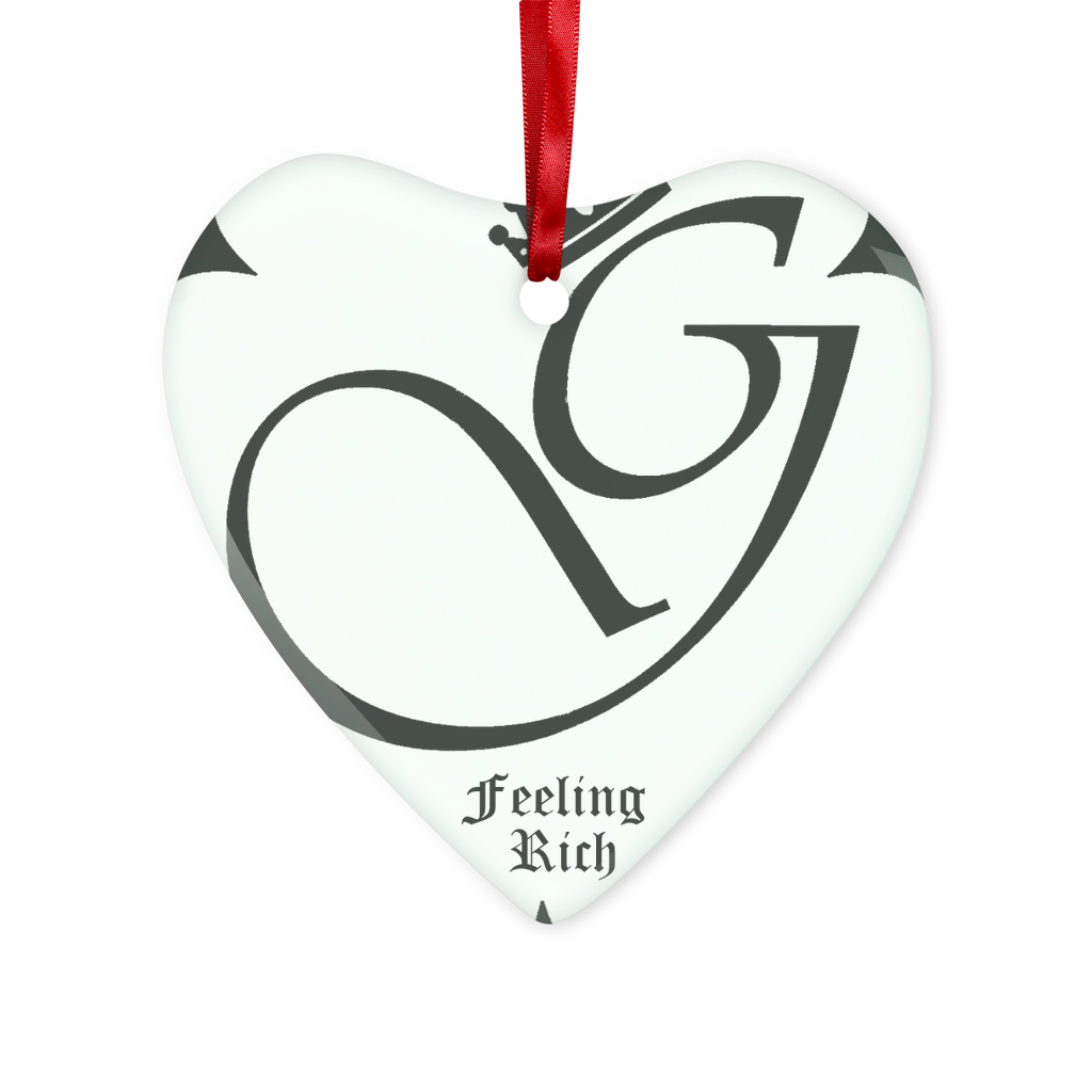 Feeling rich Glass Hanging Ornament