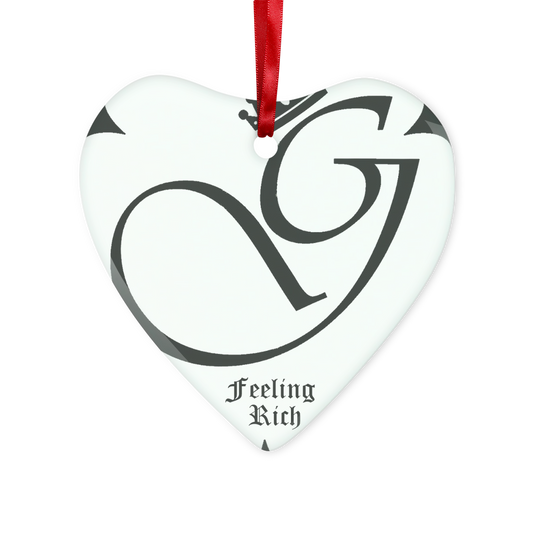 Feeling rich Glass Hanging Ornament