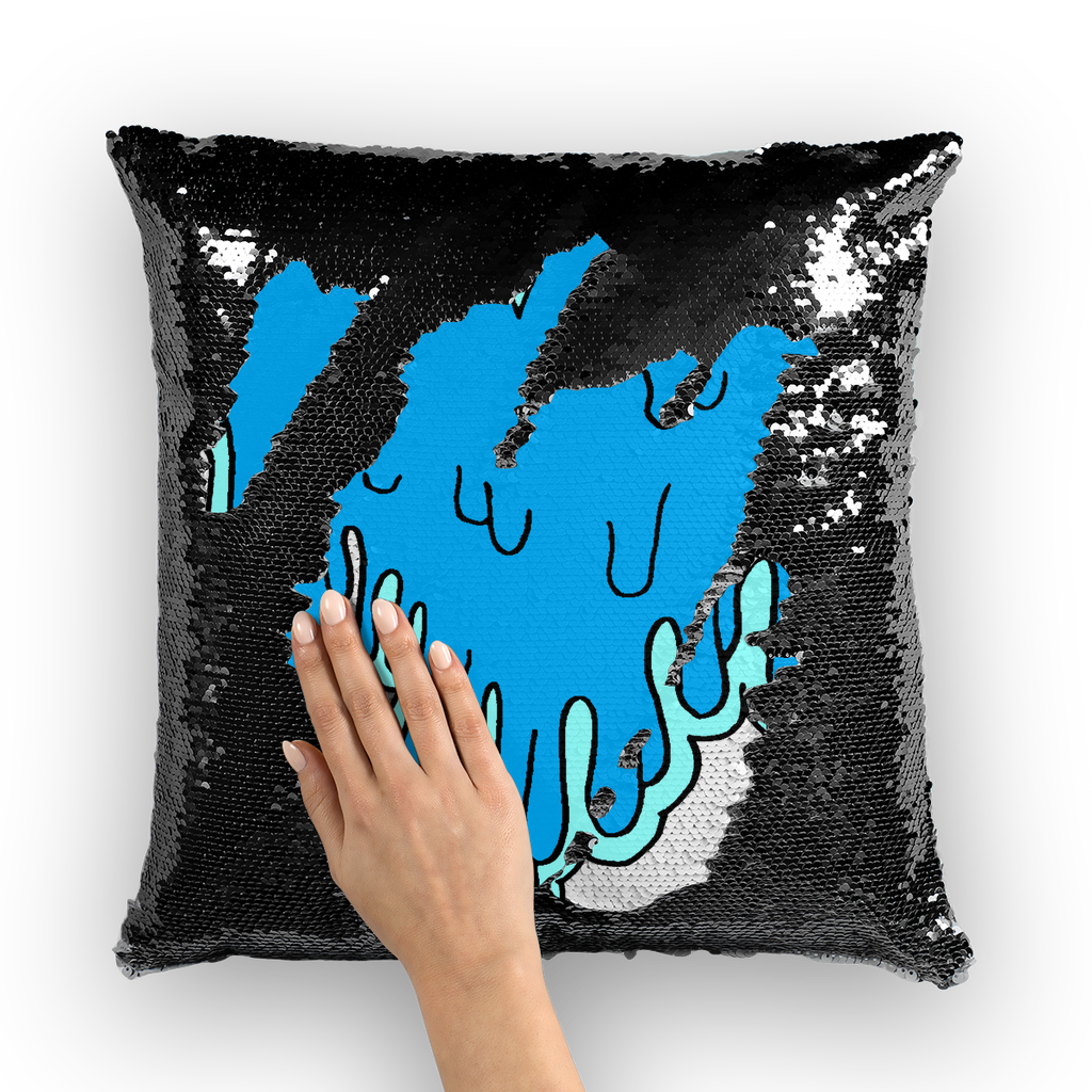 benzo heart Sequin Cushion Cover