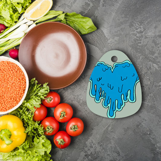 benzo heart Sublimation Glass Cutting Board