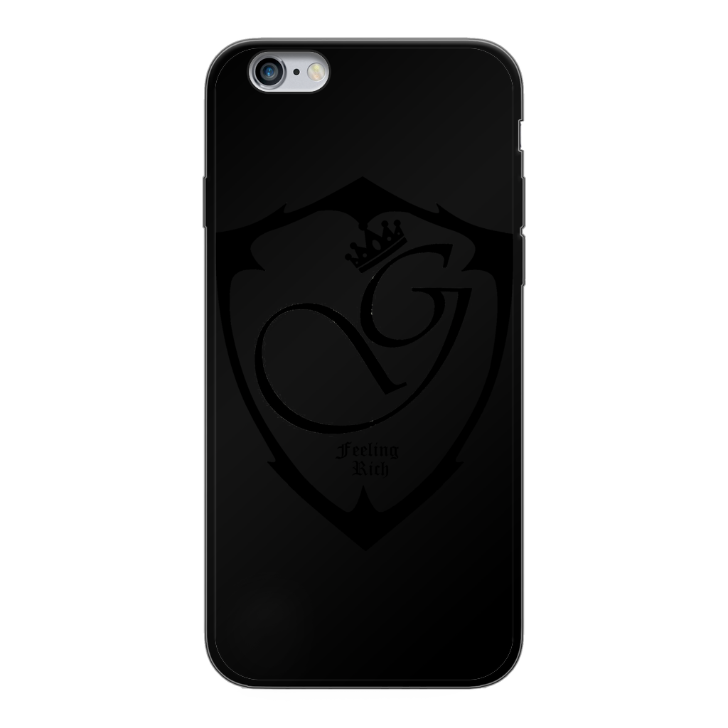 Feeling rich Back Printed Black Soft Phone Case