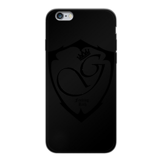 Feeling rich Back Printed Black Soft Phone Case