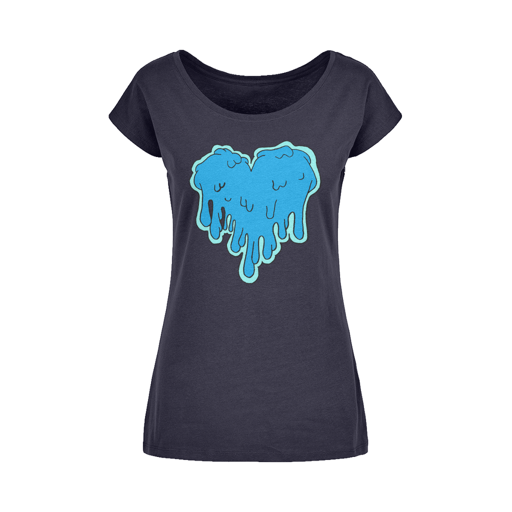 benzo heart Wide Neck Womens T-Shirt XS-5XL