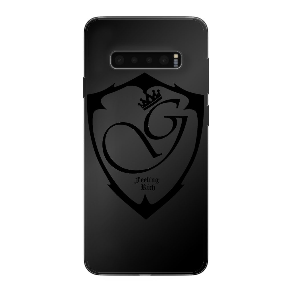 Feeling rich Back Printed Black Soft Phone Case