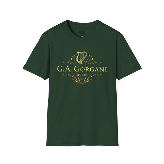 G.A. Gorgani Music Unisex Softstyle T-Shirt – Elegant Musical Design for Music Lovers