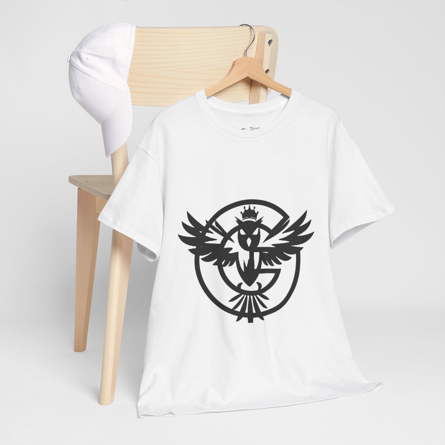 Gorgani Unisex Heavy Cotton Tee - Stylish Bird Graphic Tee for Casual Vibes