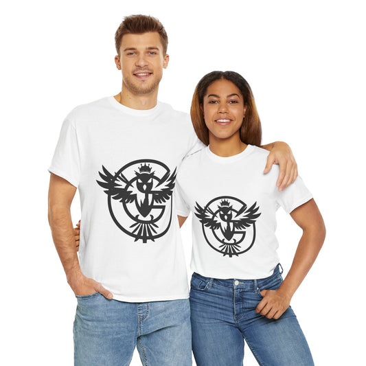 Gorgani Unisex Heavy Cotton Tee - Stylish Bird Graphic Tee for Casual Vibes
