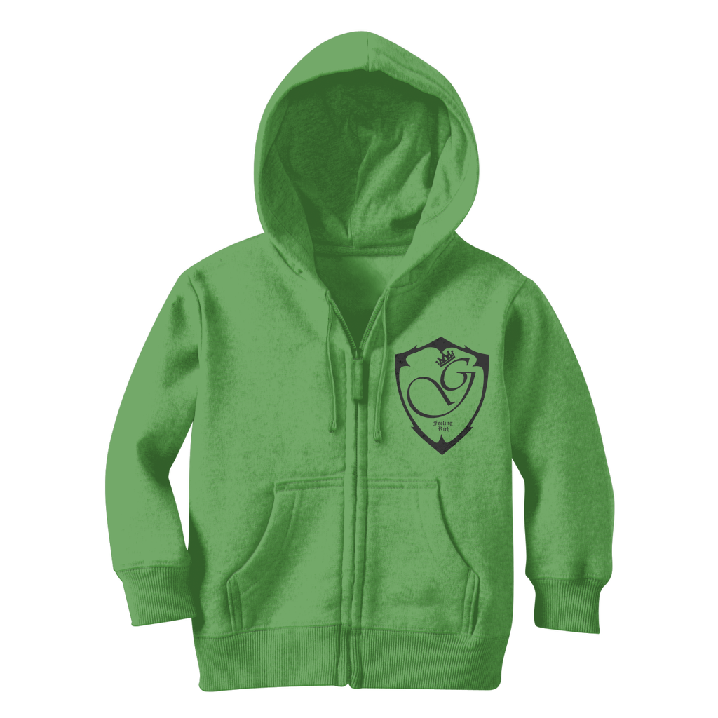 Feeling rich Classic Kids Zip Hoodie