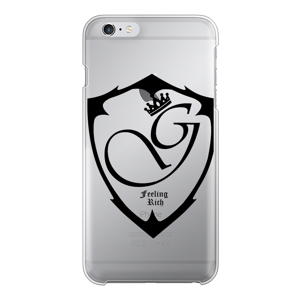Feeling rich Back Printed Transparent Hard Phone Case