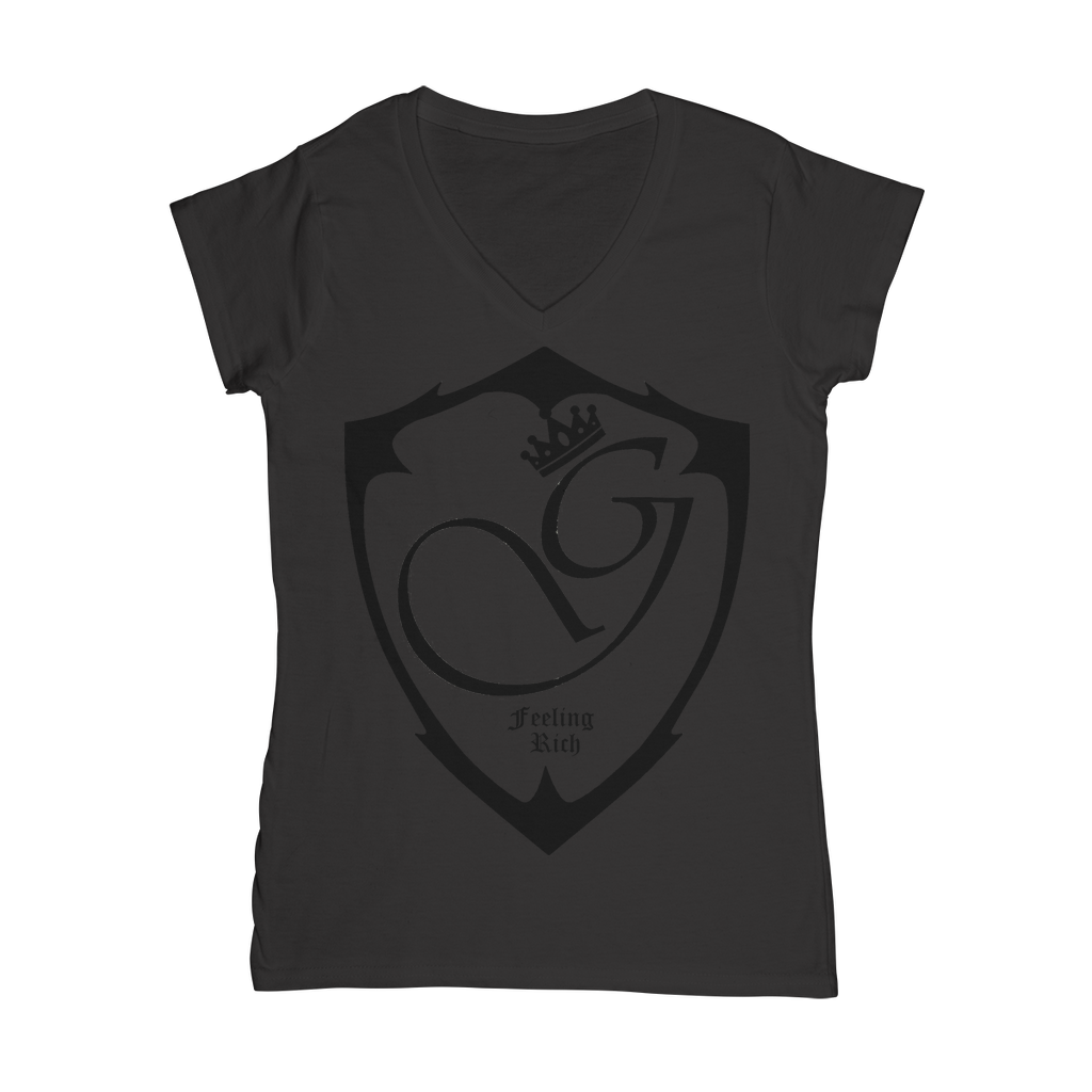 Feeling rich Classic Women's V-Neck T-Shirt