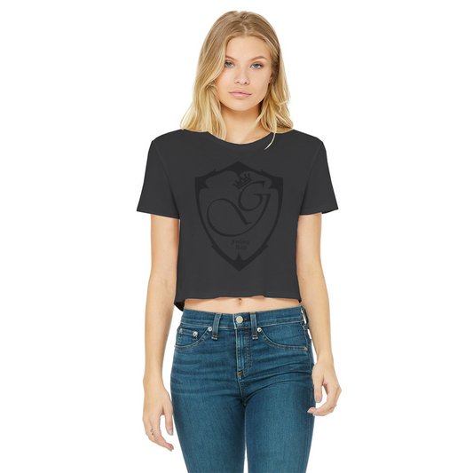 Feeling rich Classic Women's Cropped Raw Edge T-Shirt